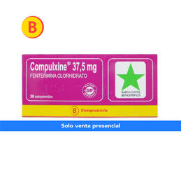 Compulxine (B) Fentermina 37.5mg 30 Comprimidos