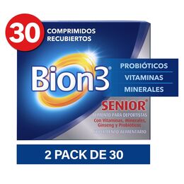 Bion3 Senior Multivitamínico con Minerales y Probióticos 60 Comprimidos Recubiertos