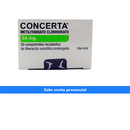 Concerta Metilfenidato 54mg 30 Comprimidos Prolongados