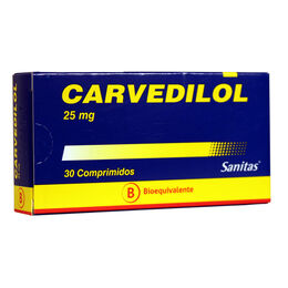 Carvedilol (B) 25mg 30 Comprimidos