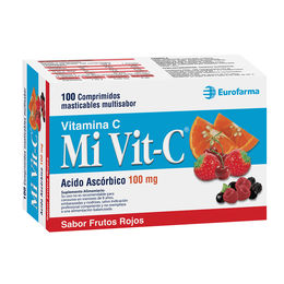 Mivit C Frutos Rojos 100 Mg De 100 Comprimidos Masticables - Medipharm