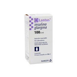 Lantus Insulina Glargina 100UI/ml Inyectable 1 Frasco-Ampolla