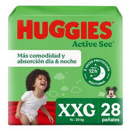 Product image of Pañales Huggies Active Sec Talla XXG 28 Unidades