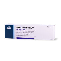 Depo-Medrol Metilprednisolona 40mg/ml Inyectable 1 Jeringa Prellenada - Depo medrol