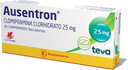 Ausentron (B) Clomipramina 25mg 30 Comprimidos Recubiertos