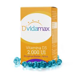 Dvida Max Vitamina D3 2000UI 30 Cápsulas Blandas - D'vidamax