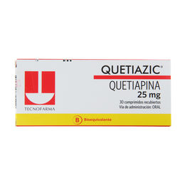 Product image of Quetiazic (B) Quetiapina 25mg 30 Comprimidos Recubiertos