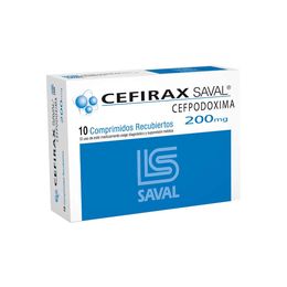 Cefirax Cefpodoxima 200mg 10 Comprimidos Recubiertos