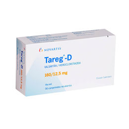 Tareg-D 160/12.5 Valsartan / Hidroclorotiazida 56 Comprimidos Recubiertos