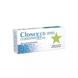 Clonex CD Clonazepam 0.5mg 30 Comprimidos Dispersables