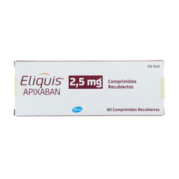 Eliquis Apixaban 2.5mg 60 Comprimidos Recubiertos