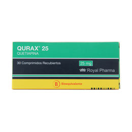 Product image of Qurax (B) Quetiapina 25mg 30 Comprimidos Recubiertos