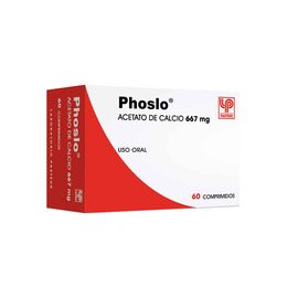 Product image of Phoslo Acetato de Calcio 667mg 60 Comprimidos