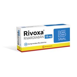 Rivoxa (B) Rivaroxabán 15mg 30 Comprimidos Recubiertos - Rivoxa 15 mg