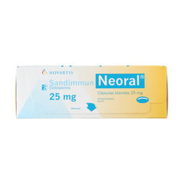 Sandimmun Neoral (R) Ciclosporina 25mg 50 Cápsulas Blandas