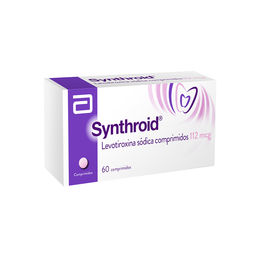 Synthroid (R) Levotiroxina Sódica 112mcg 60 Comprimidos