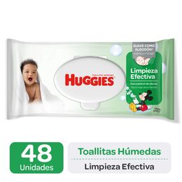 Toallitas Húmedas Huggies Limpieza Efectiva 48 Unidades