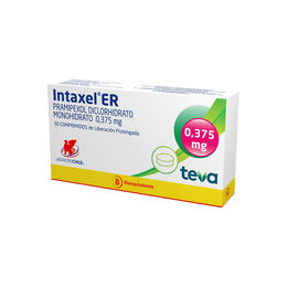 Product image of Intaxel ER (B) Pramipexol 0.375mg 30 Comprimidos Prolongados