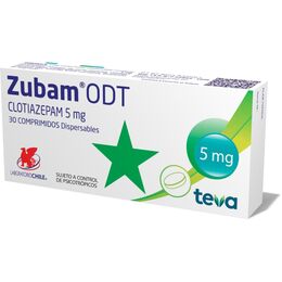 Zubam ODT Clotiazepam 5mg 30 Comprimidos Dispersables