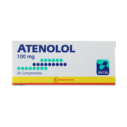 Atenolol (B) 100mg 20 Cápsulas