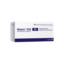 Betaloc ZOK Metoprolol 25mg 30 Comprimidos Prolongados