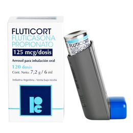 Fluticort Fluticasona 125mcg Inhalación 120 Dosis