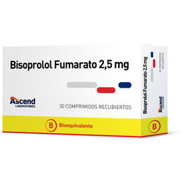 Product image of Bisoprolol (B) 2.5mg 30 Comprimidos Recubiertos