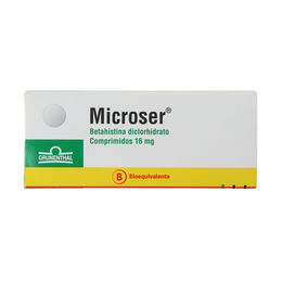 Microser (B) Betahistina 16mg 30 Comprimidos