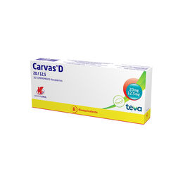 Carvas D (B) Olmesartan / Hidroclorotiazida 20/12.5 30 Comprimidos Recubiertos - Carvas 20/12,5 mg