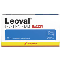 Leoval (B) Levetiracetam 1000mg 30 Comprimidos Recubiertos