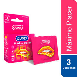 Condones Durex Máximo Placer 3 Unidades