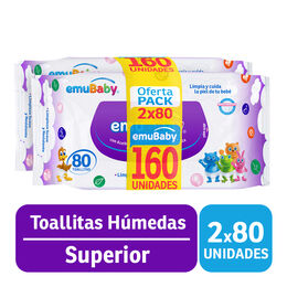 Emuwipes Pack De Toallitas Húmedas 2x 80 Unidades