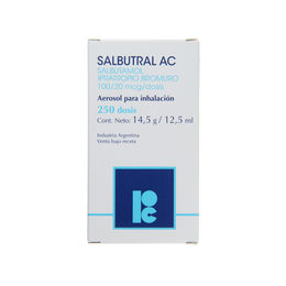 Salbutral AC Salbutamol / Ipratropio Bromuro Aerosol Inhalación 250 Dosis - Salbrutral ac