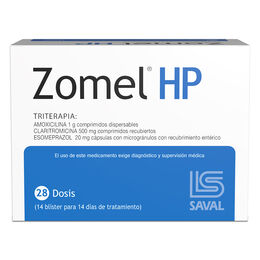 Product image of Zomel HP Triterapia 28 Dosis