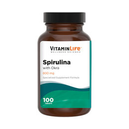 Product image of VitaminLife Espirulina con Okra 800mg 100 Tabletas