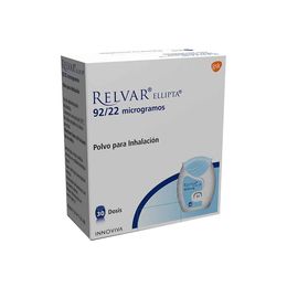 Relvar Fluticasona / Vilanterol 92/22mcg Polvo Inhalación 30 Dosis