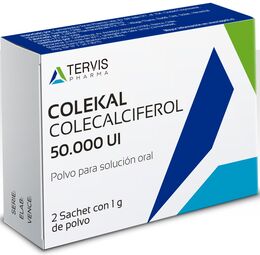 Product image of Colekal Vitamina D3 50000UI Polvo Solución Oral 2 Sobres