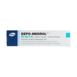 Depo-Medrol Metilprednisolona 80mg/ml Inyectable 1 Frasco-Ampolla - Depo medrol