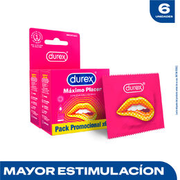 Durex Condones Máximo Placer 6 Unidades