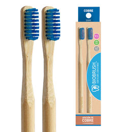 Product image of Duo Pack Cepillo Dental de Bambú Suave Azul - Biobrush