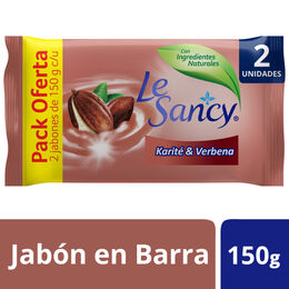 Le Sancy Jabón Barra Karité & Verbena 150g 2 Unidades