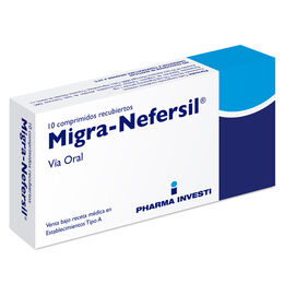 Product image of Migra-Nefersil Clonixinato de Lisina / Tartrato de Ergotamina 10 Comprimidos Recubiertos - Migranefersil