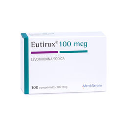 Product image of Eutirox (R) Levotiroxina 100mcg 100 Comprimidos