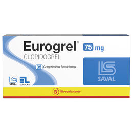 Eurogrel (B) Clopidogrel 75mg 35 Comprimidos Recubiertos