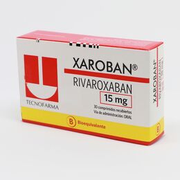 Xaroban (B) Rivaroxabán 15mg 30 Comprimidos Recubiertos