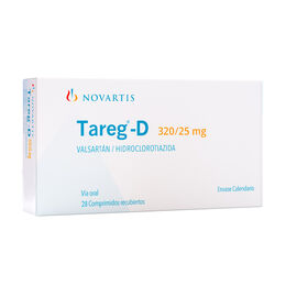 Tareg-D 320/25 Valsartan / Hidroclorotiazida 28 Comprimidos Recubiertos