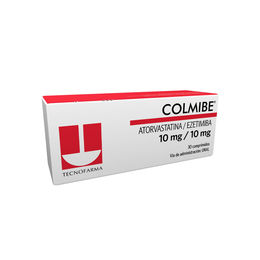 Colmibe Atorvastatina / Ezetimiba 10mg/10mg 30 Comprimidos