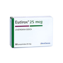 Eutirox (R) Levotiroxina 25mcg 50 Comprimidos