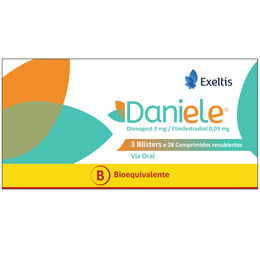 Daniele (B) Dienogest / Etinilestradiol 3 Blister 28 Comprimidos Recubiertos