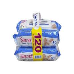 Simond's Pack Toallitas Húmedas 2x 60 Unidades